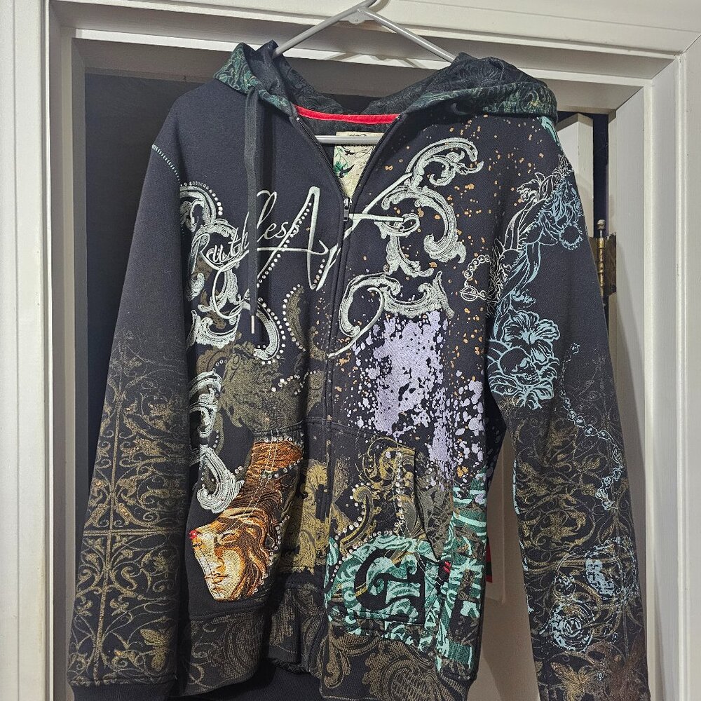 Ruthless Art-Men's Zip up Hoodie